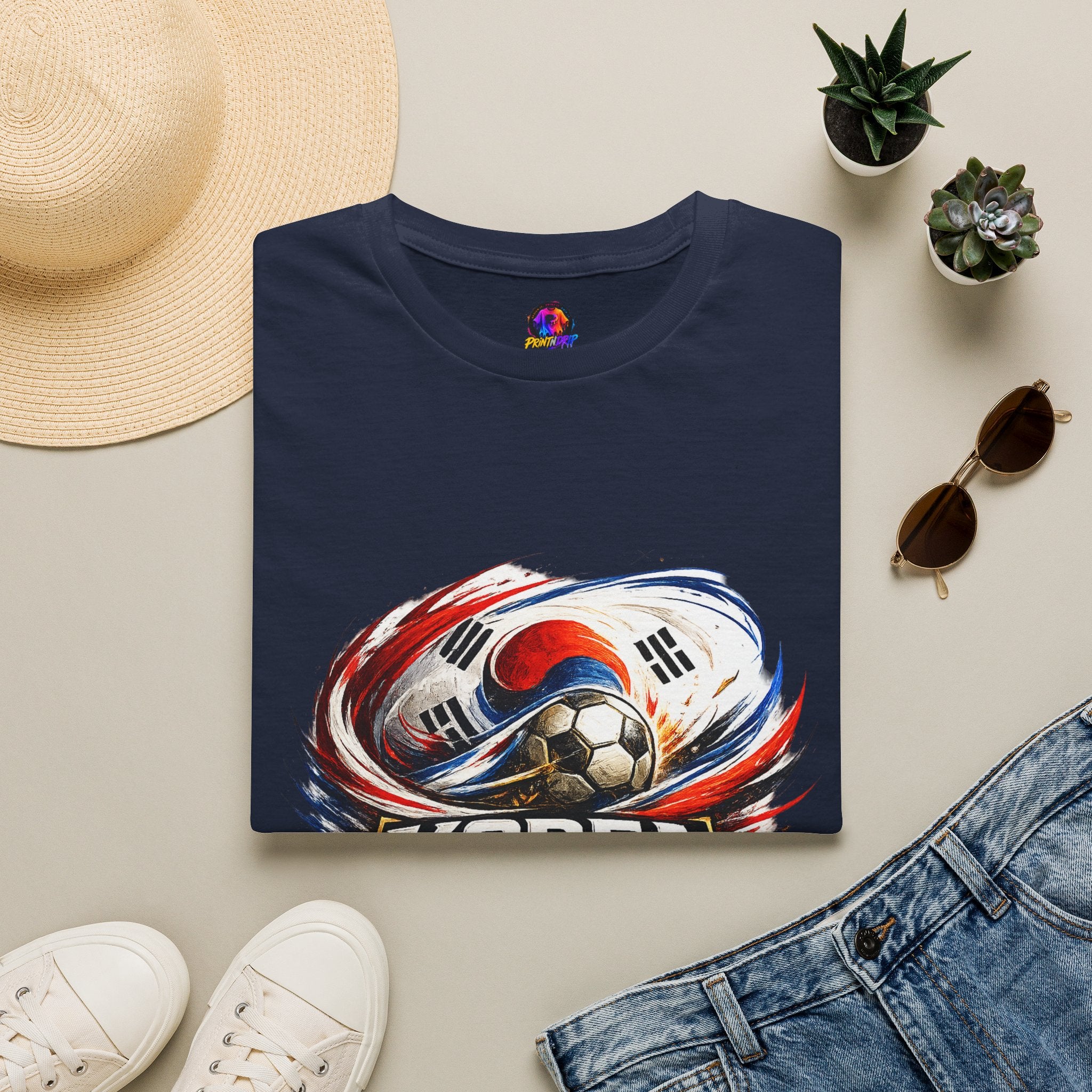 Korea Soccer T‑Shirt — Korea Football Crest Tee