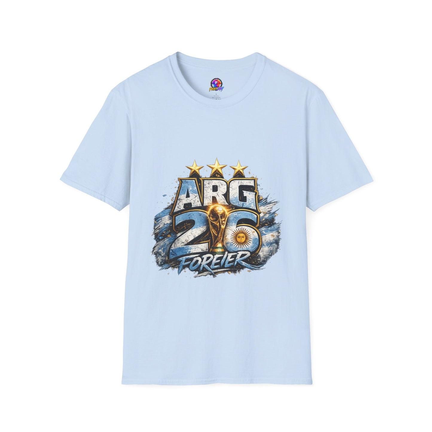 Argentina 26 Forever T‑Shirt — ARG Soccer World Cup 3‑Star Fan Tee
