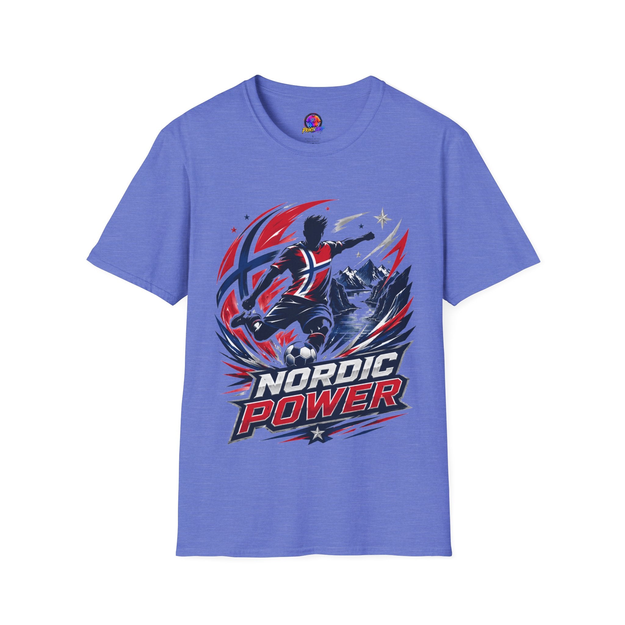 Norway Nordic Power T-Shirt — Viking Flag Silhouette Graphic Tee