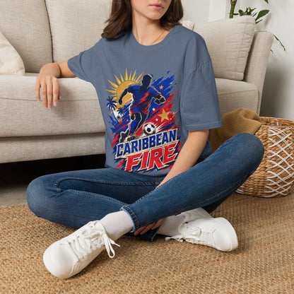 Haiti Soccer T-Shirt — Caribbean Fire Graphic Tee