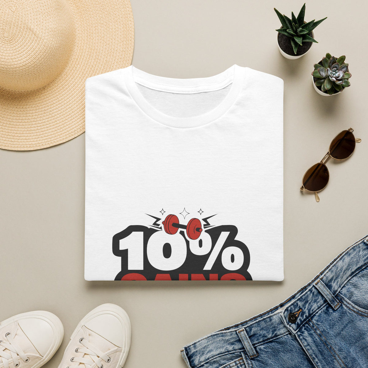 10% Gains 90% Drama Red Kettlebell T-Shirt - Y2K Bubble Font Gym Tee - Trending Now - September 2026