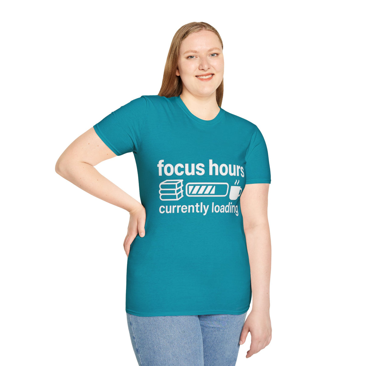 Focus Hours T-Shirt — "Focus Hours Currently Loading" Graphic Tee for Productivity & Remote Work - Trending Now - August 2026 Trends - Everyday T-Shirt