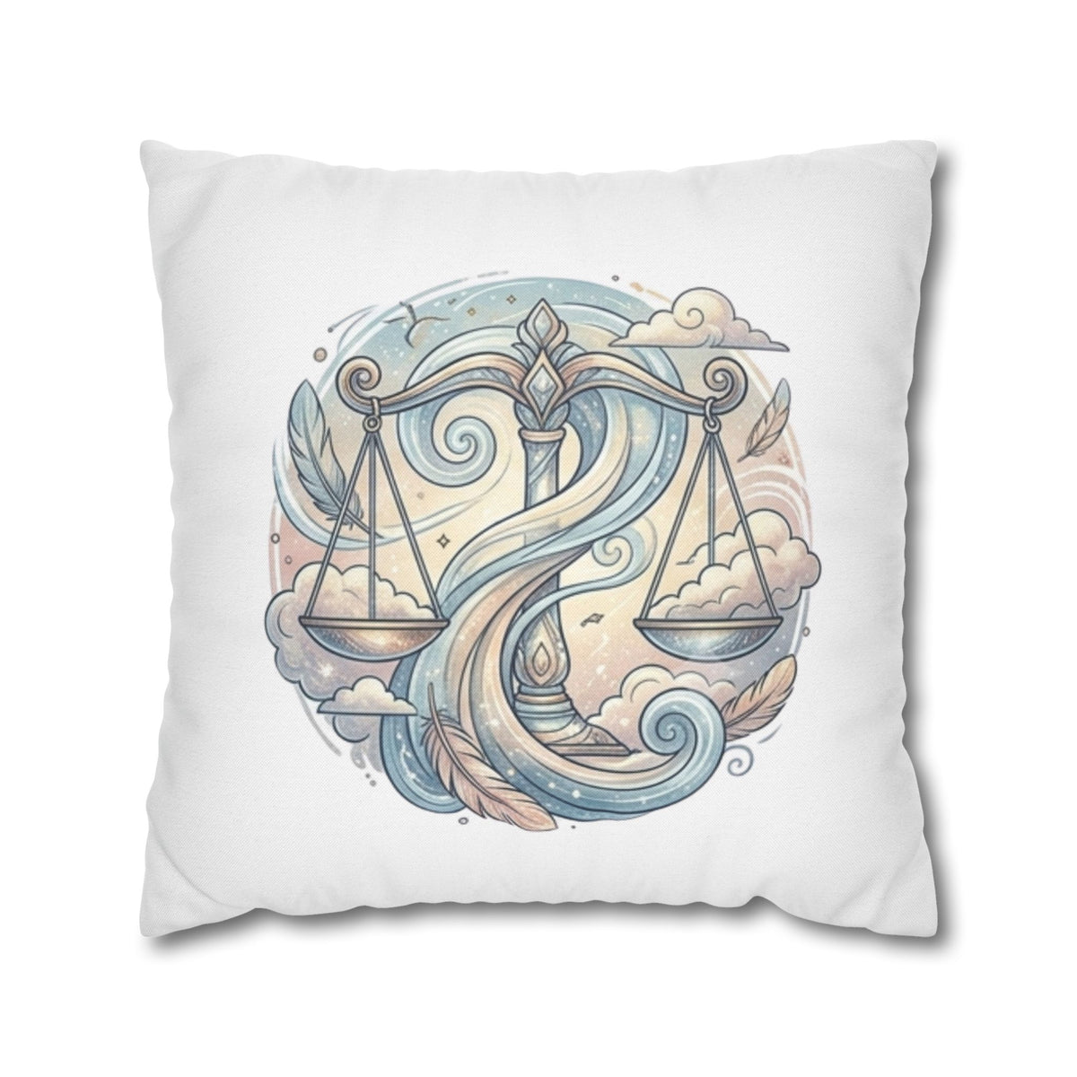 Libra Zodiac Throw Pillow pillowcase — Scales Astrology Decorative Pillowcase