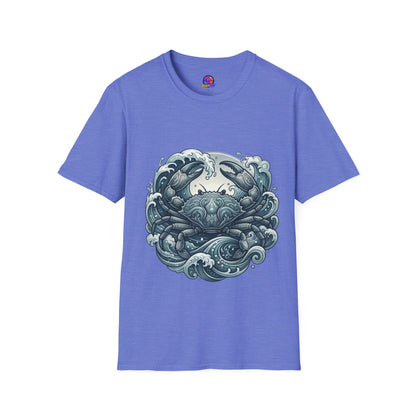 Crab and Waves Graphic T-Shirt — Coastal Oceanic Nautical Tee