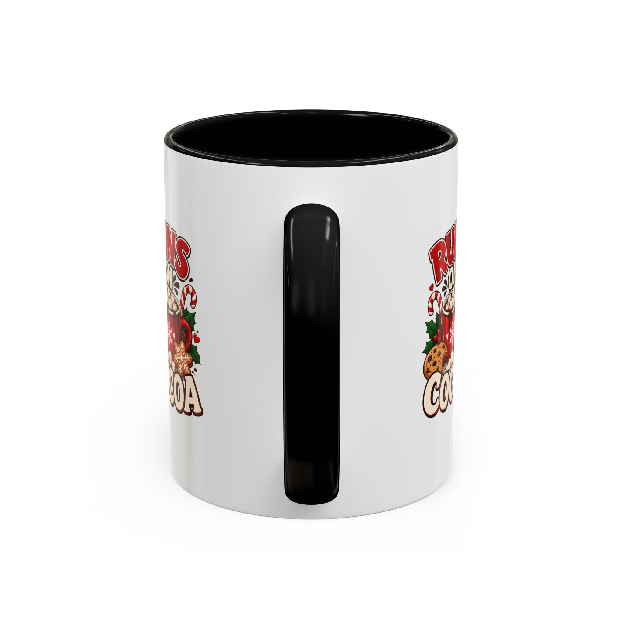 Runs on Cocoa Accent Coffee Mug — Holiday Hot Cocoa Gift