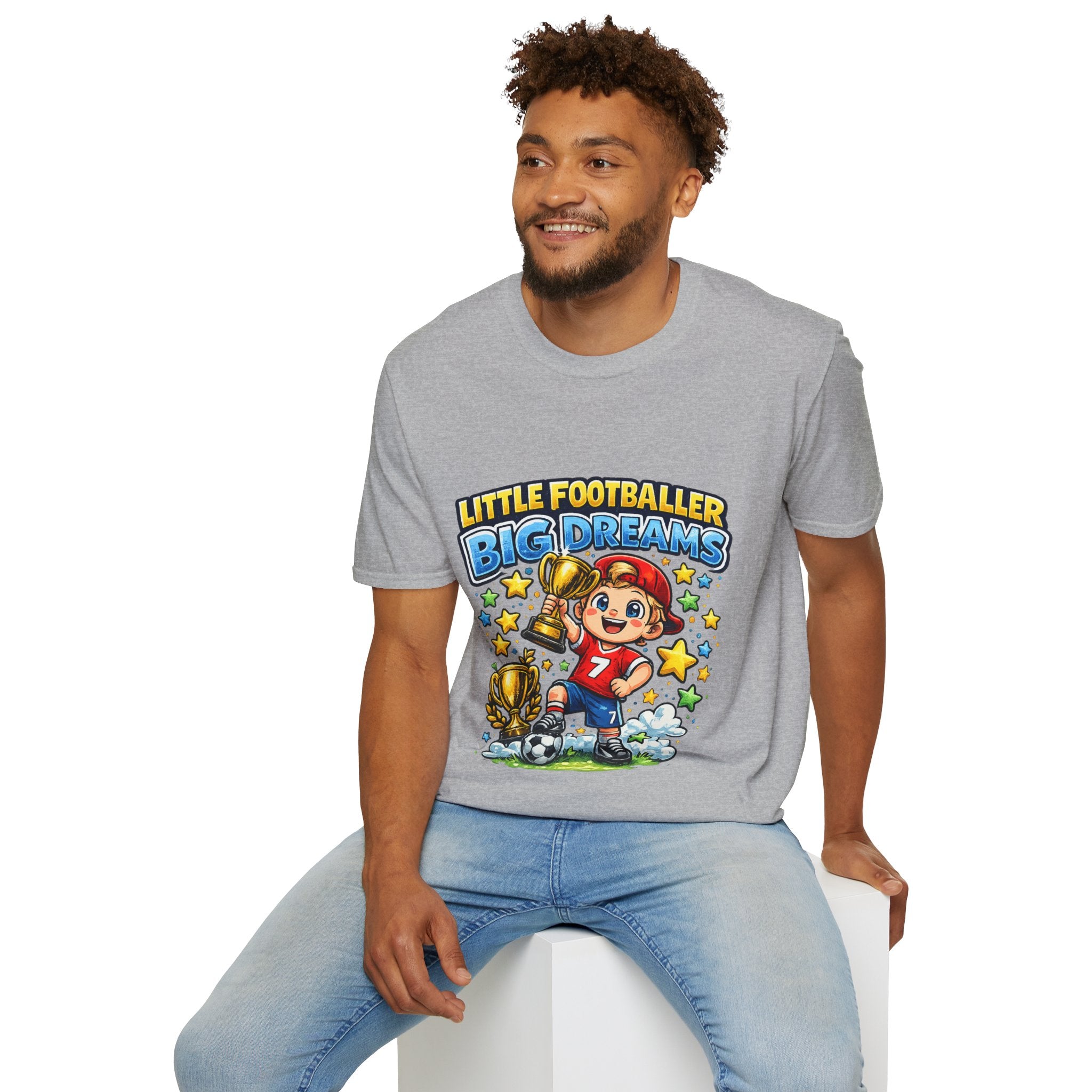 Kids Football T‑Shirt — "Little Footballer Big Dreams" Graphic Tee