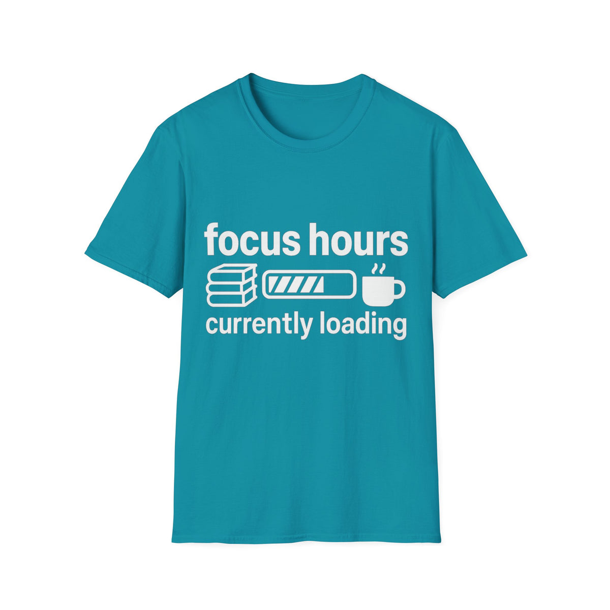 Focus Hours T-Shirt — "Focus Hours Currently Loading" Graphic Tee for Productivity & Remote Work - Trending Now - August 2026 Trends - Everyday T-Shirt