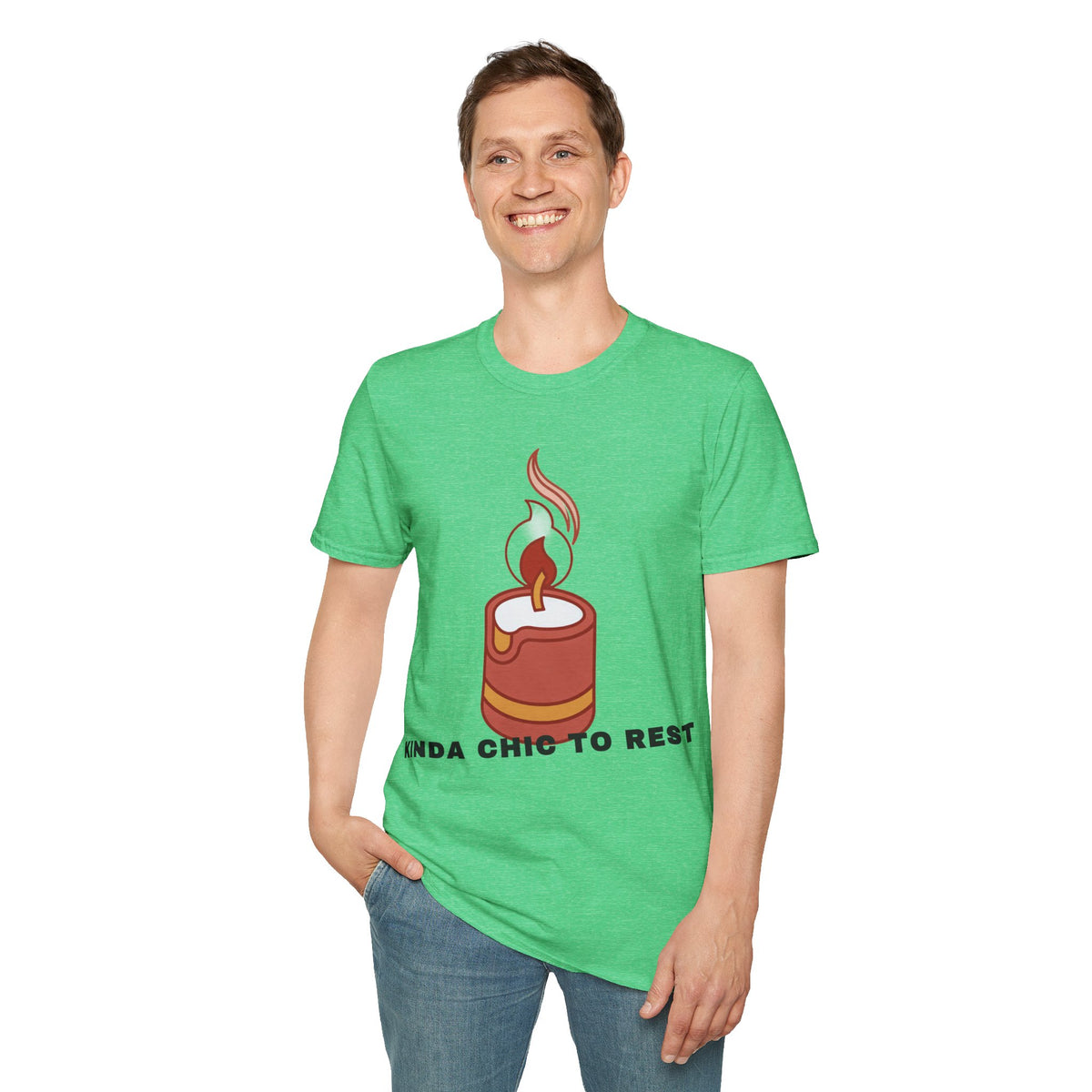 Candle Graphic T-Shirt — 'Kinda Lit' Cozy Candle Tee - Trending Now - September 2026