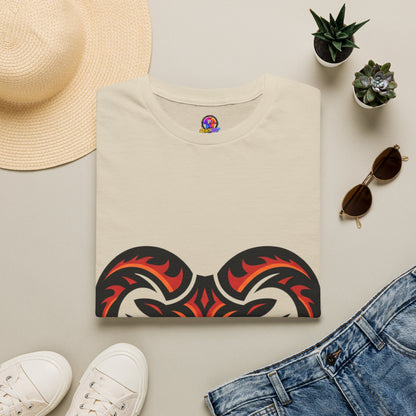 Ram Head Graphic T-Shirt — Tribal Flame Aries Design