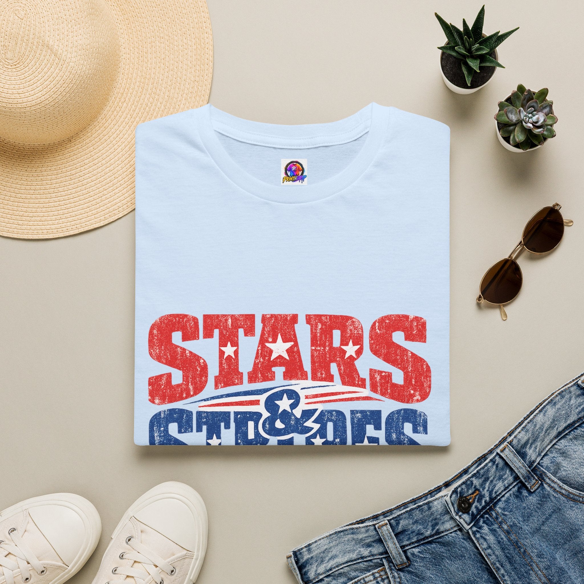 USA Stars & Stripes Forever T-Shirt — Patriotic Red White Blue Graphic Tee