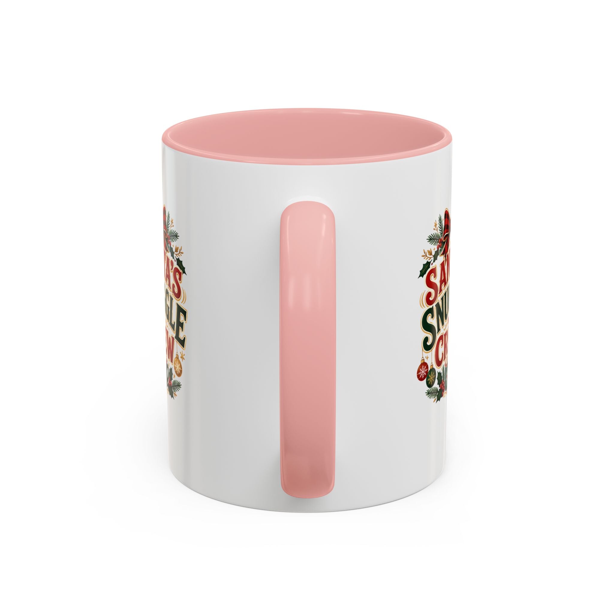 Santa’s Snuggle Crew Accent Coffee Mug — Holiday Christmas Cocoa Cup