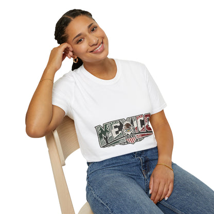 Mexico Pride Graphic T-Shirt — Retro Mexican Flag Design