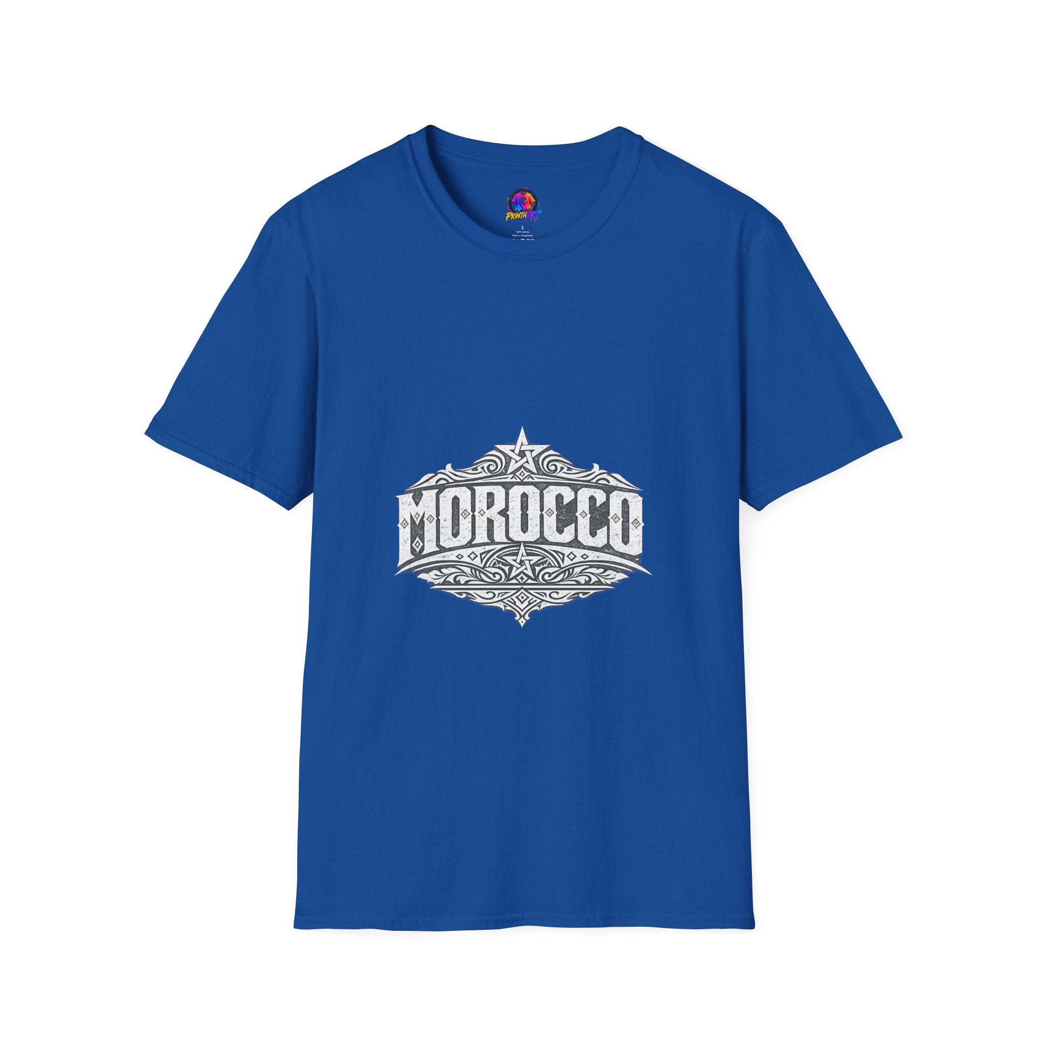 Morocco Vintage Graphic T-Shirt — Travel Tee with Ornamental Crest