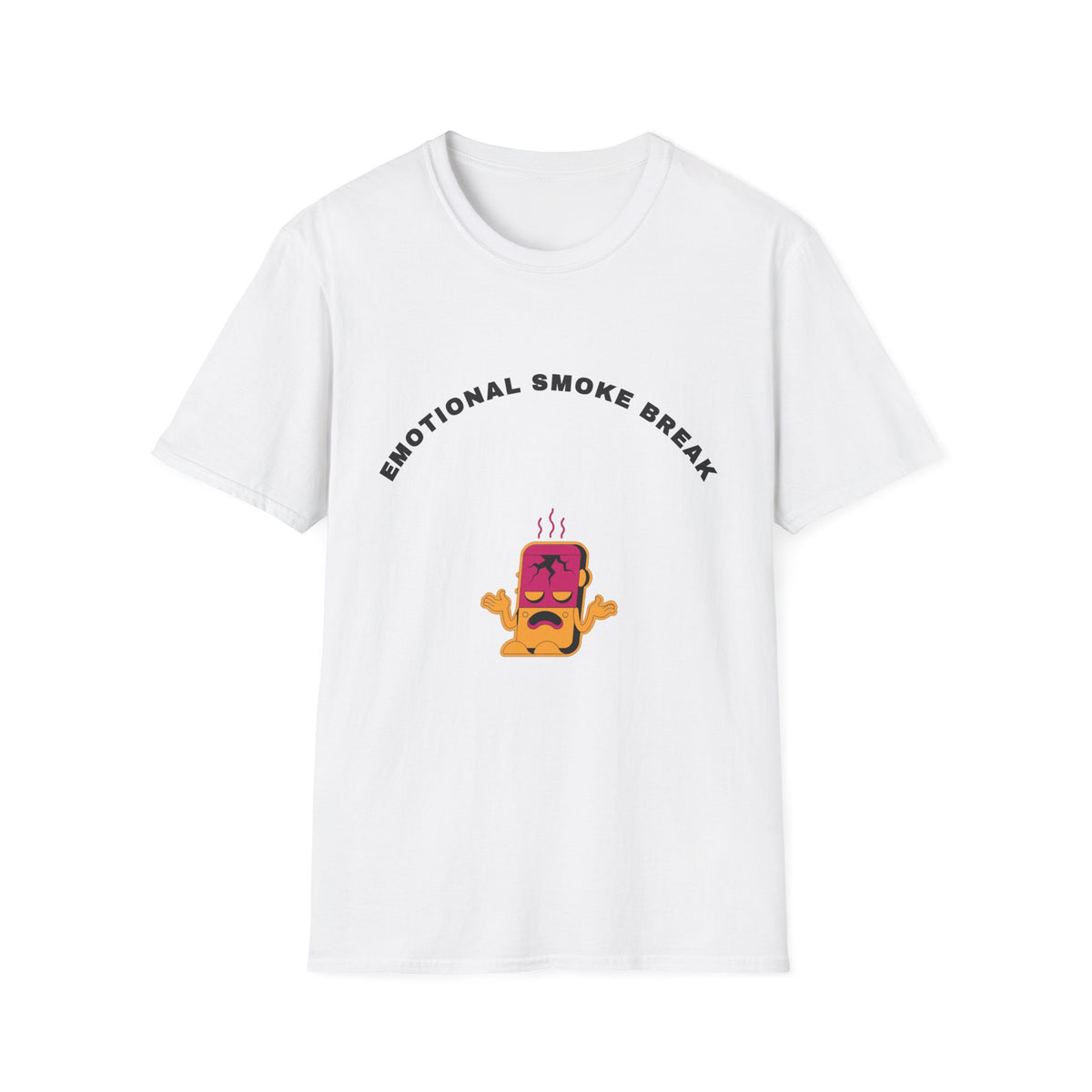 T-Shirt — “Emotional Smoke Break” Funny Cartoon Cigarette Character Tee - Trending Now - September 2026