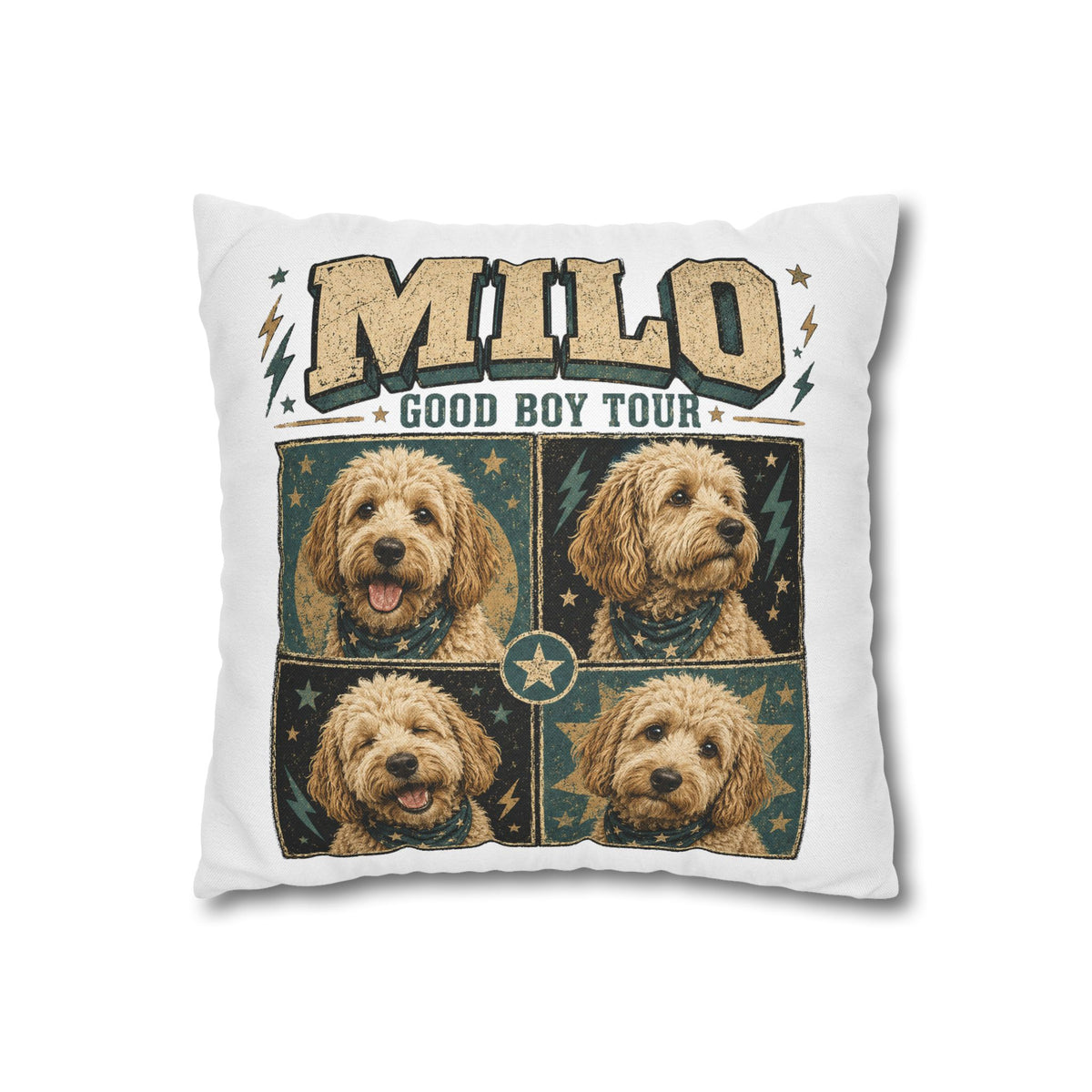 Milo 'Good Boy Tour' Decorative Pillowcase Milo Bailey Dog Dad Mom