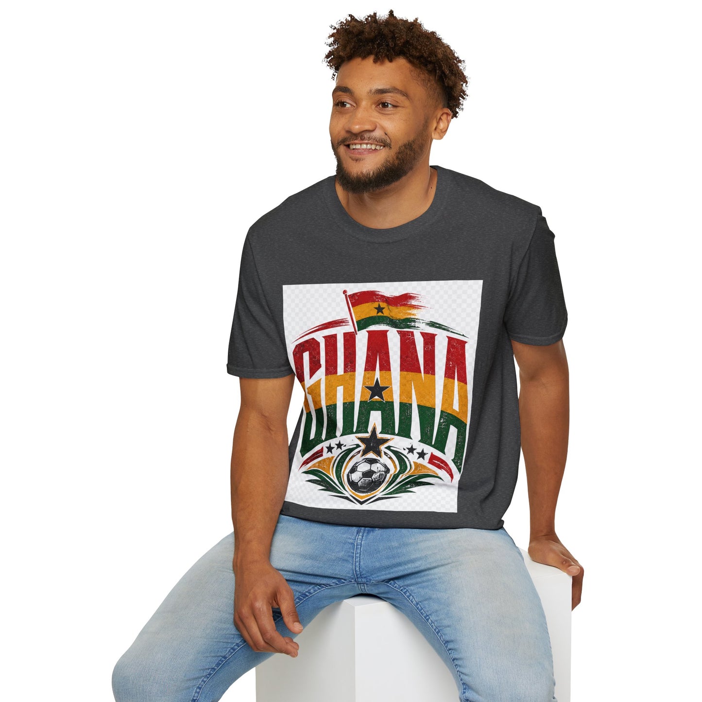 Ghana Flag Soccer T-Shirt — Retro Ghana Pride Football Tee