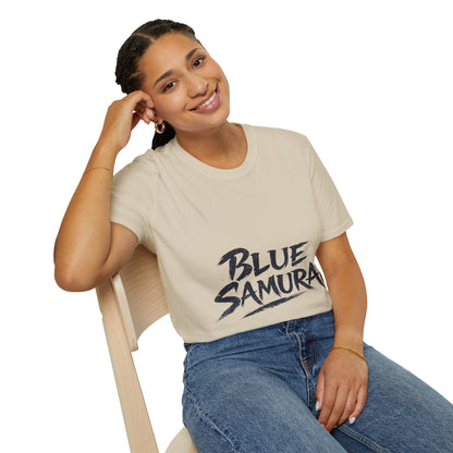 Japan Blue Samurai T-Shirt — Bold Brushstroke Graphic Tee