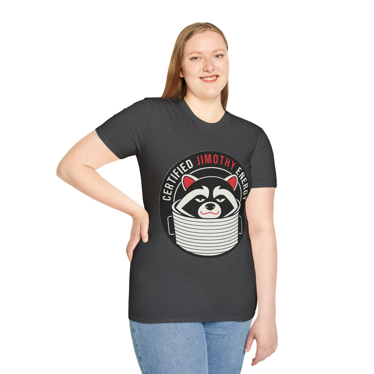 Jimothy Energy T-Shirt — Certified Raccoon Graphic Tee - Trending Now - August 2026