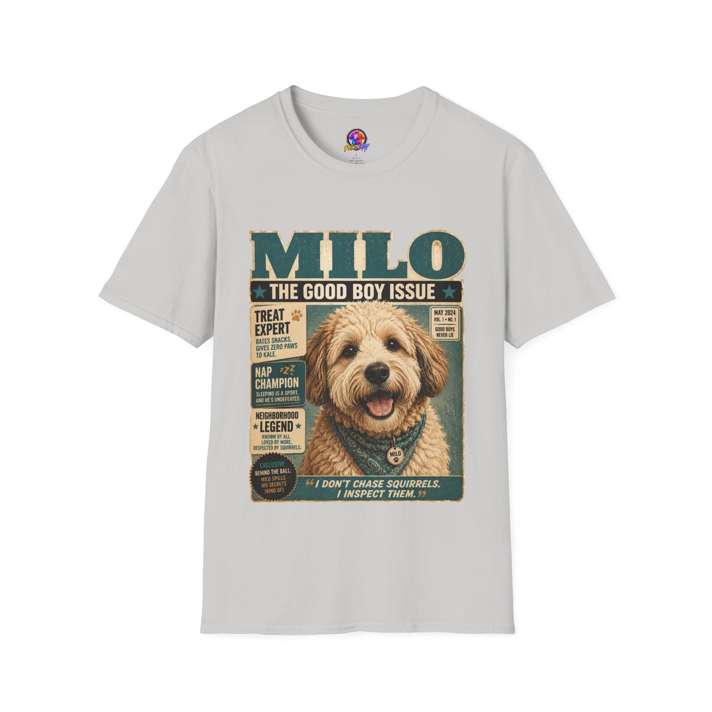 Milo 'The Good Boy Issue' Dog Magazine T-Shirt