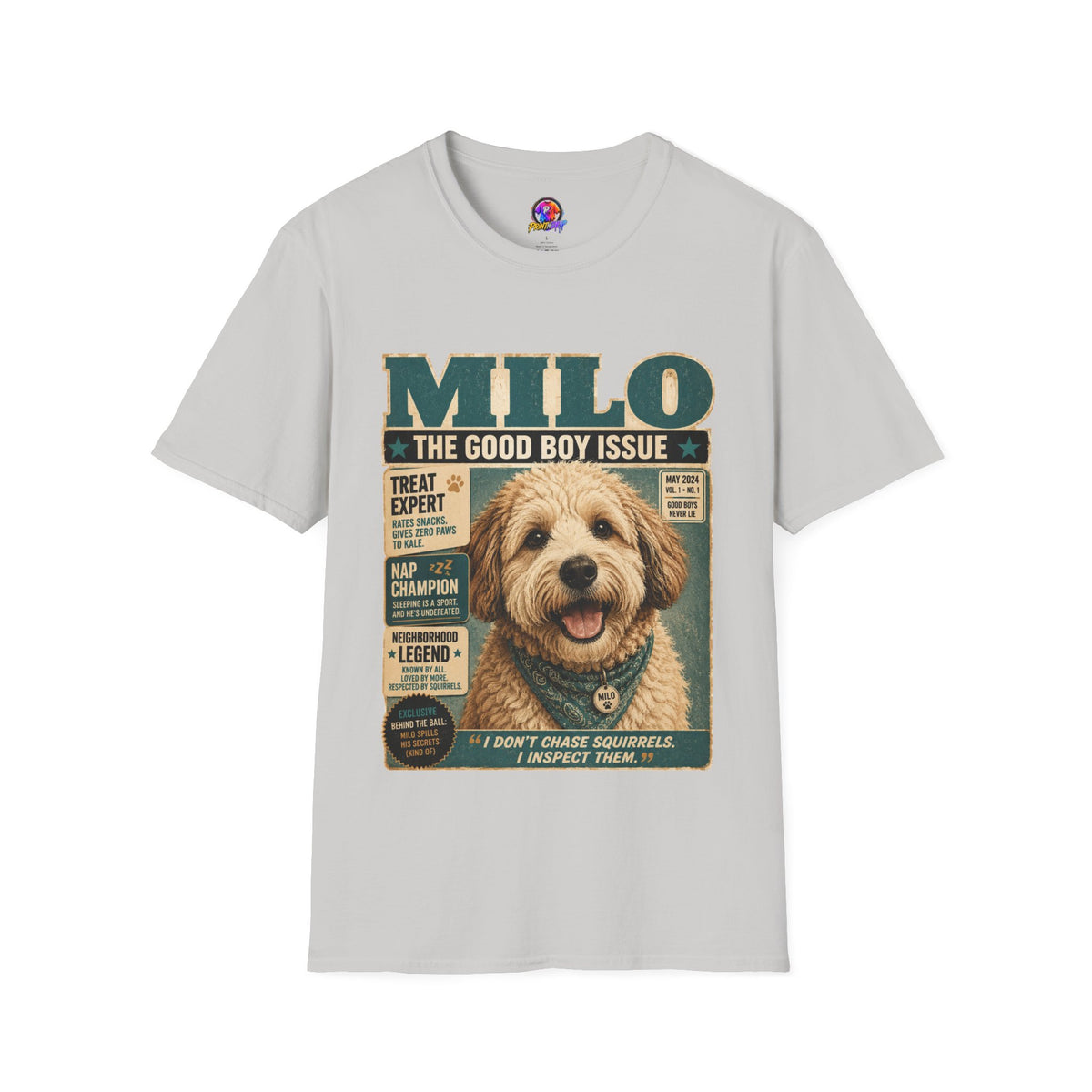 Milo 'The Good Boy Issue' Dog Magazine T-Shirt