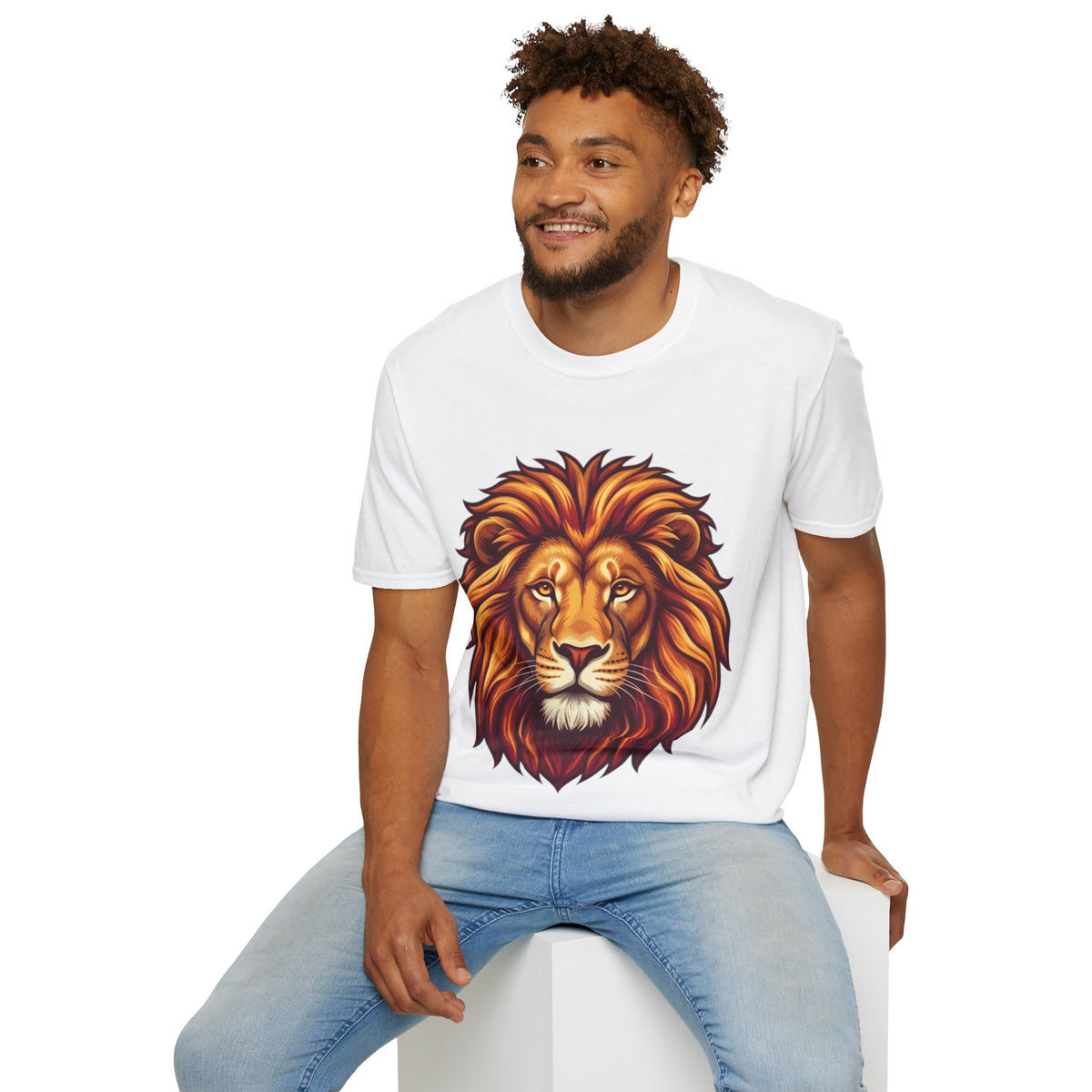 Leo Zodiac Lion Face T-Shirt — Majestic Lion Head Graphic Tee