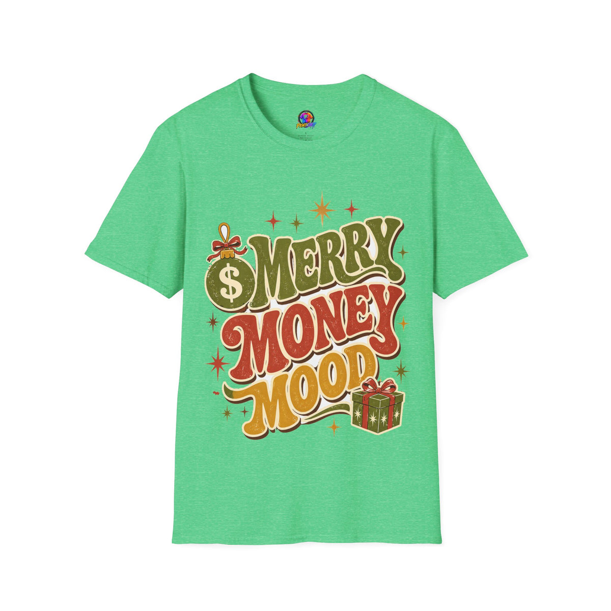 Merry Money Mood T‑Shirt — Retro Holiday Graphic Tee