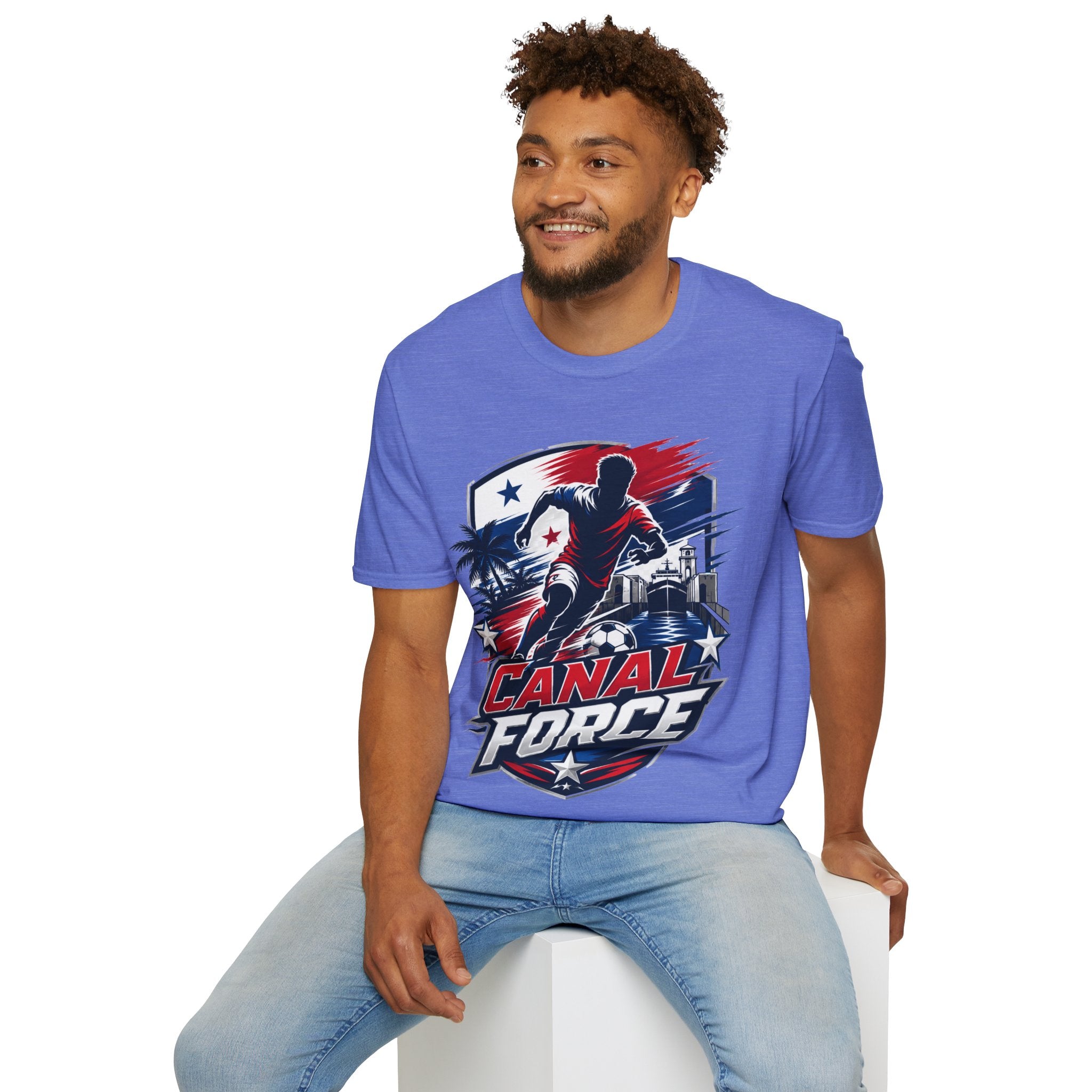 Canal Force Soccer T-Shirt - Patriotic Player Graphic Tee - Panama Shirt