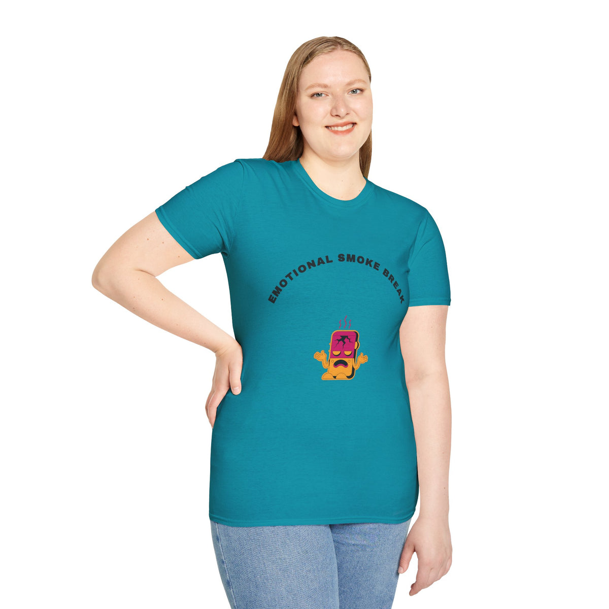 T-Shirt — “Emotional Smoke Break” Funny Cartoon Cigarette Character Tee - Trending Now - September 2026