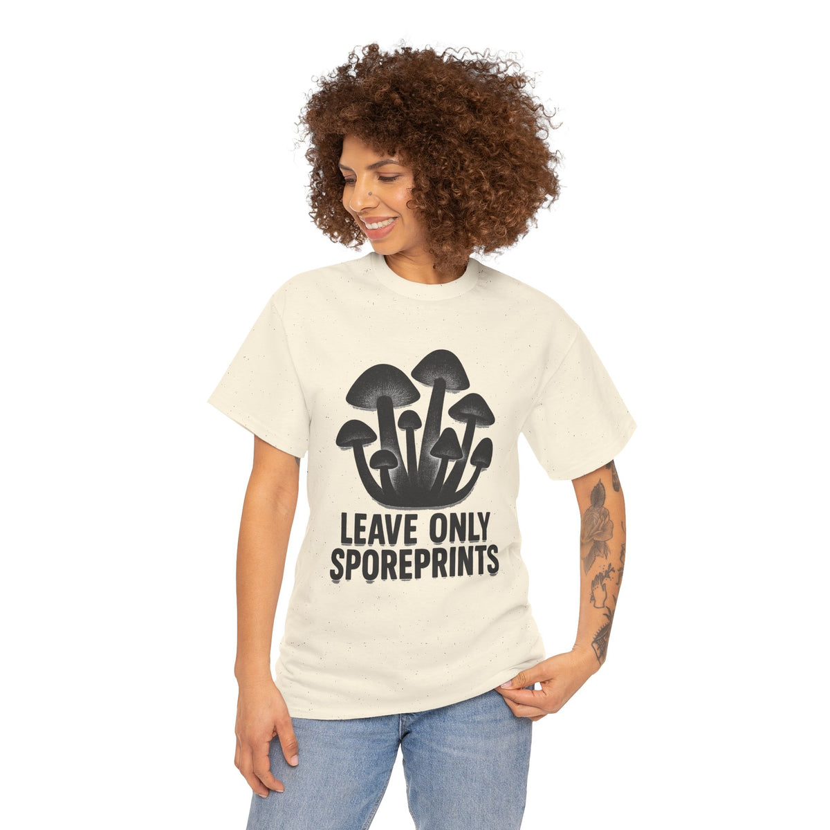 Mushroom Tee — "Leave Only Sporeprints" Eco Nature Graphic Shirt - Trending Now - August 2026
