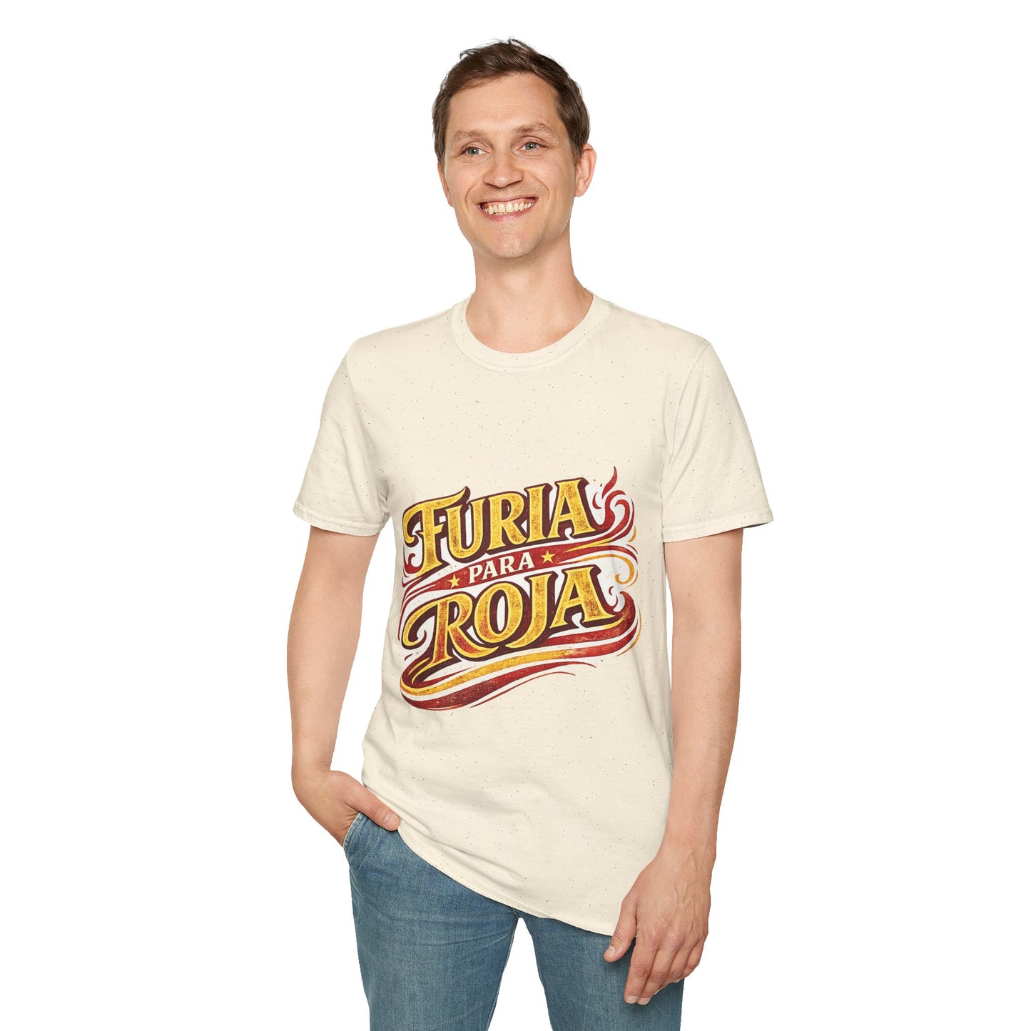Spain Furia Para Roja T-Shirt — Vintage Flame Spanish Pride Soccer Tee