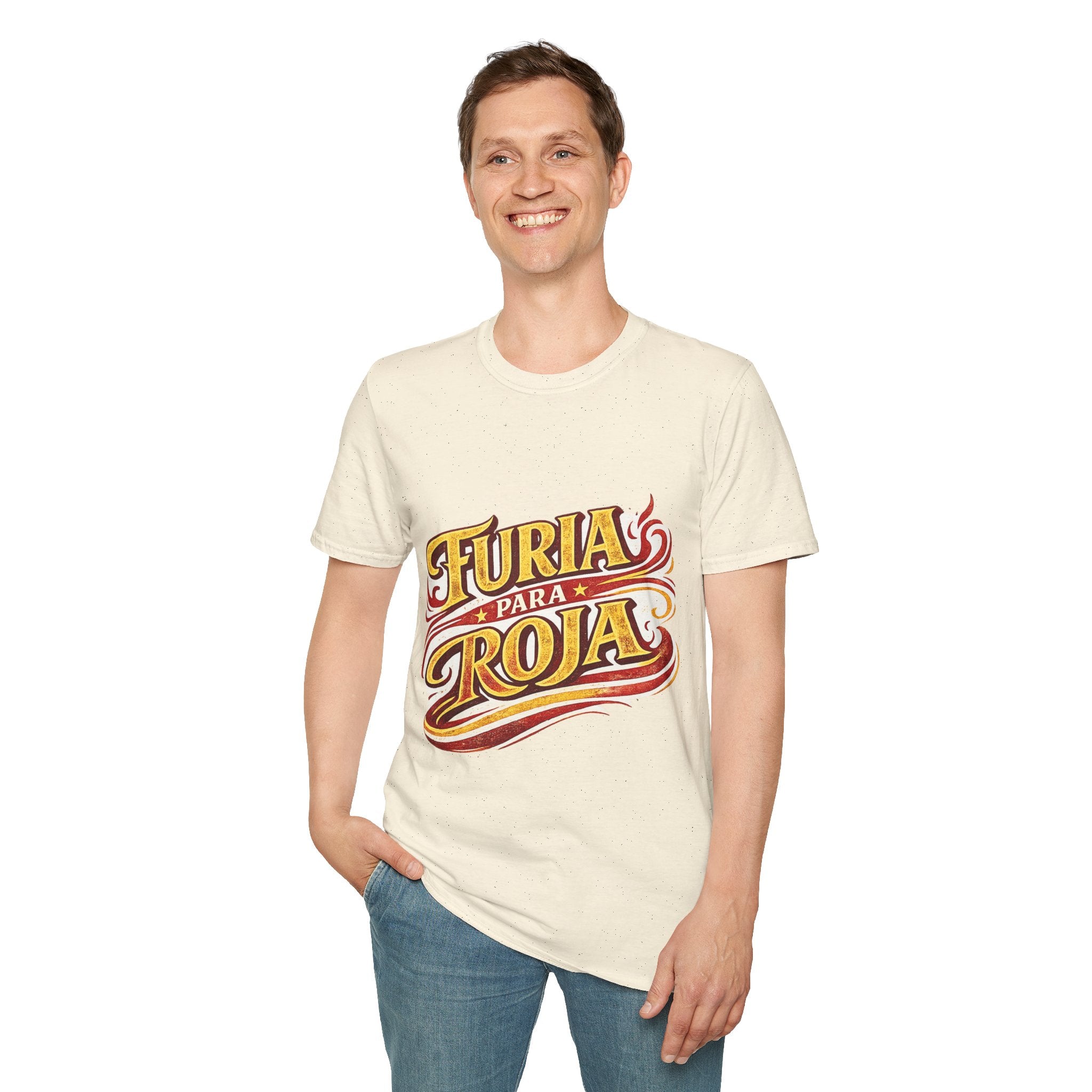 Spain Furia Para Roja T-Shirt — Vintage Flame Spanish Pride Soccer Tee