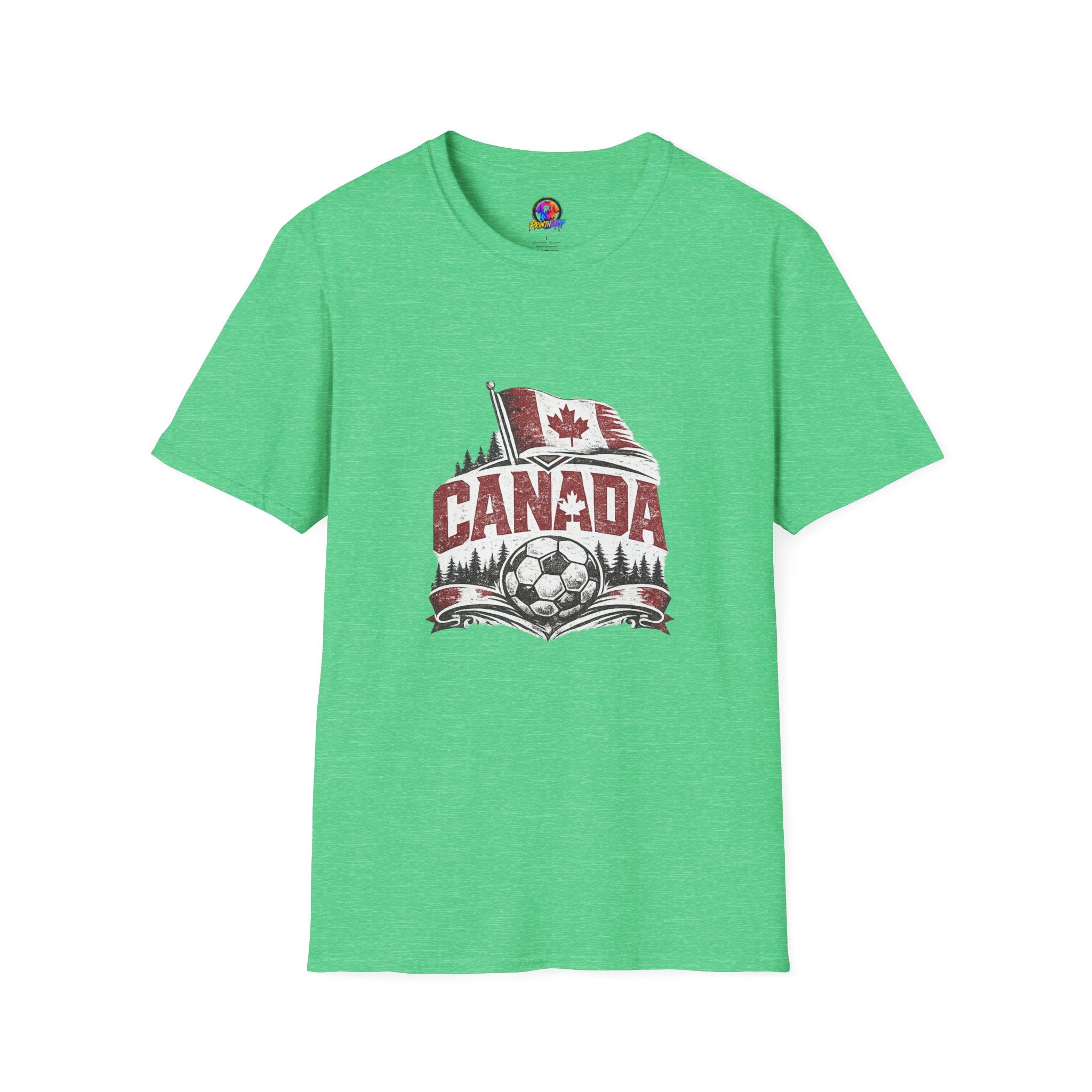 Canada Soccer T-Shirt – Vintage Maple Leaf Flag & Crest