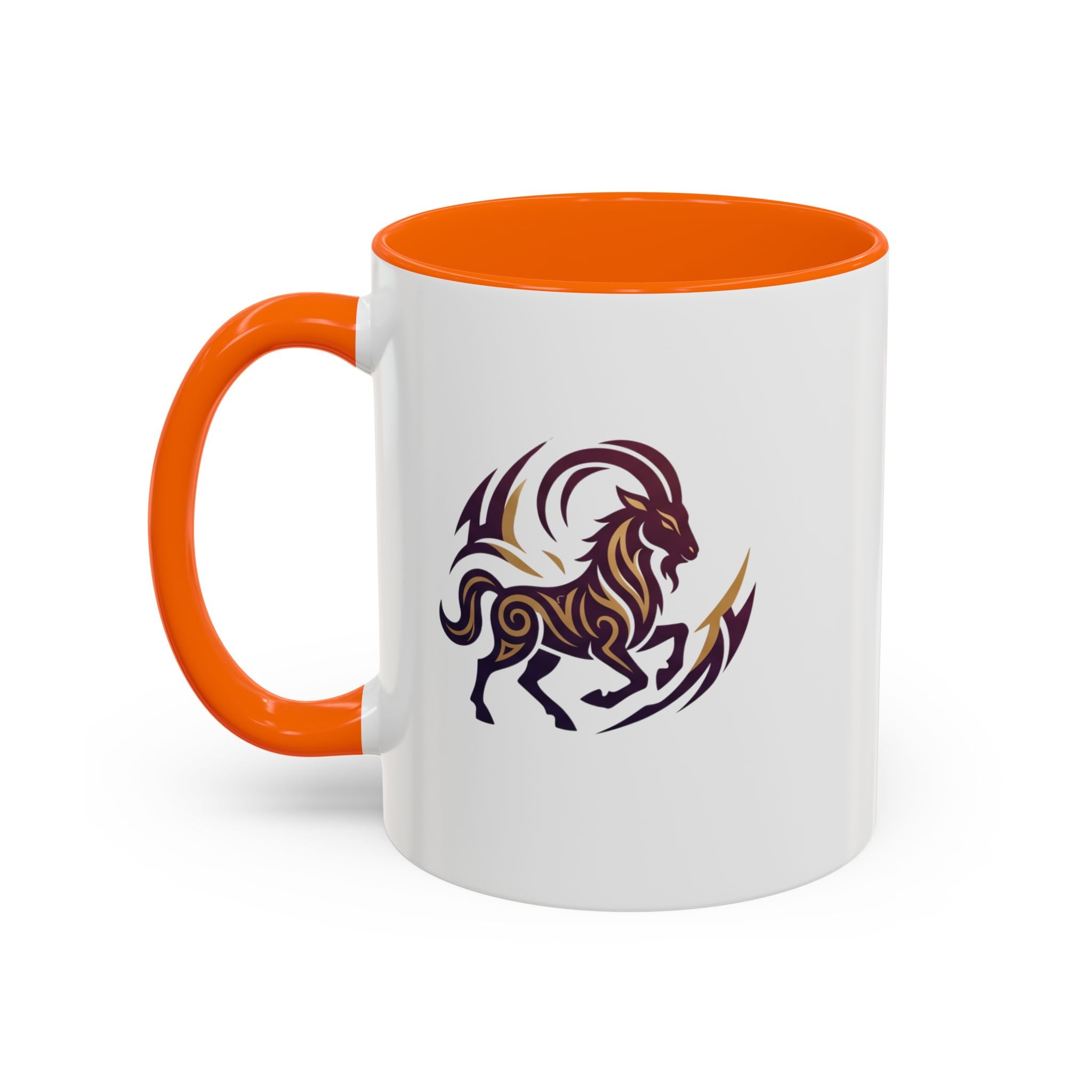 Capricorn Tribal Goat Accent Coffee Mug — Zodiac Horoscope Gift