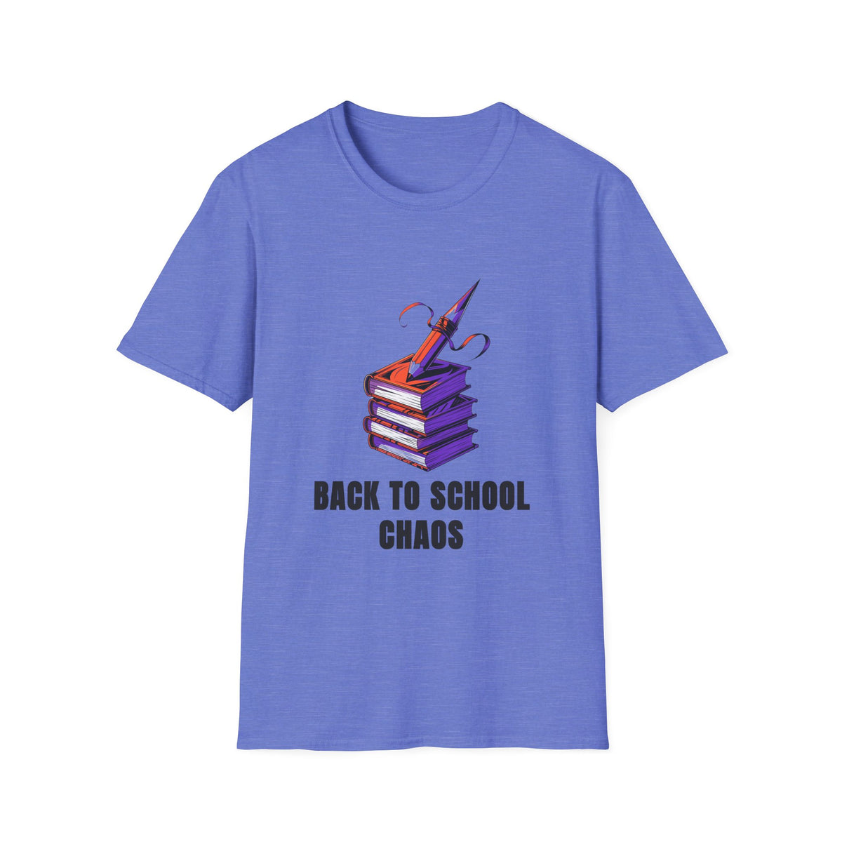Back to School Chaos T-Shirt — Cute Stacked Books & Pencil Design - Trending Now - August 2026