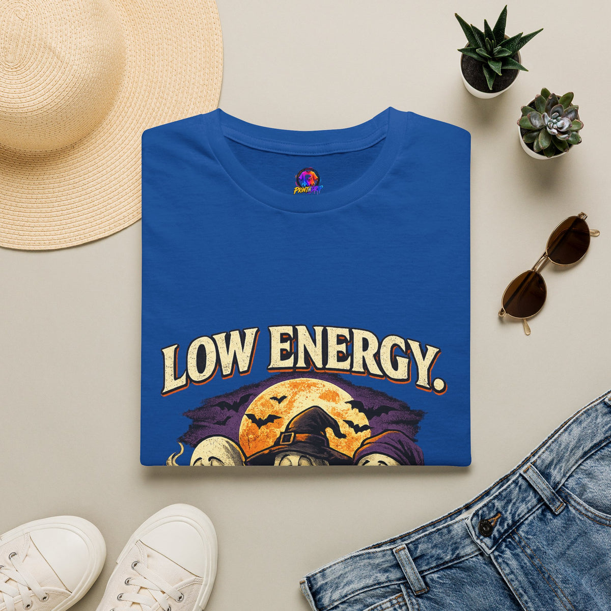 Halloween Low Energy High Spirit Unisex Softstyle T-Shirt