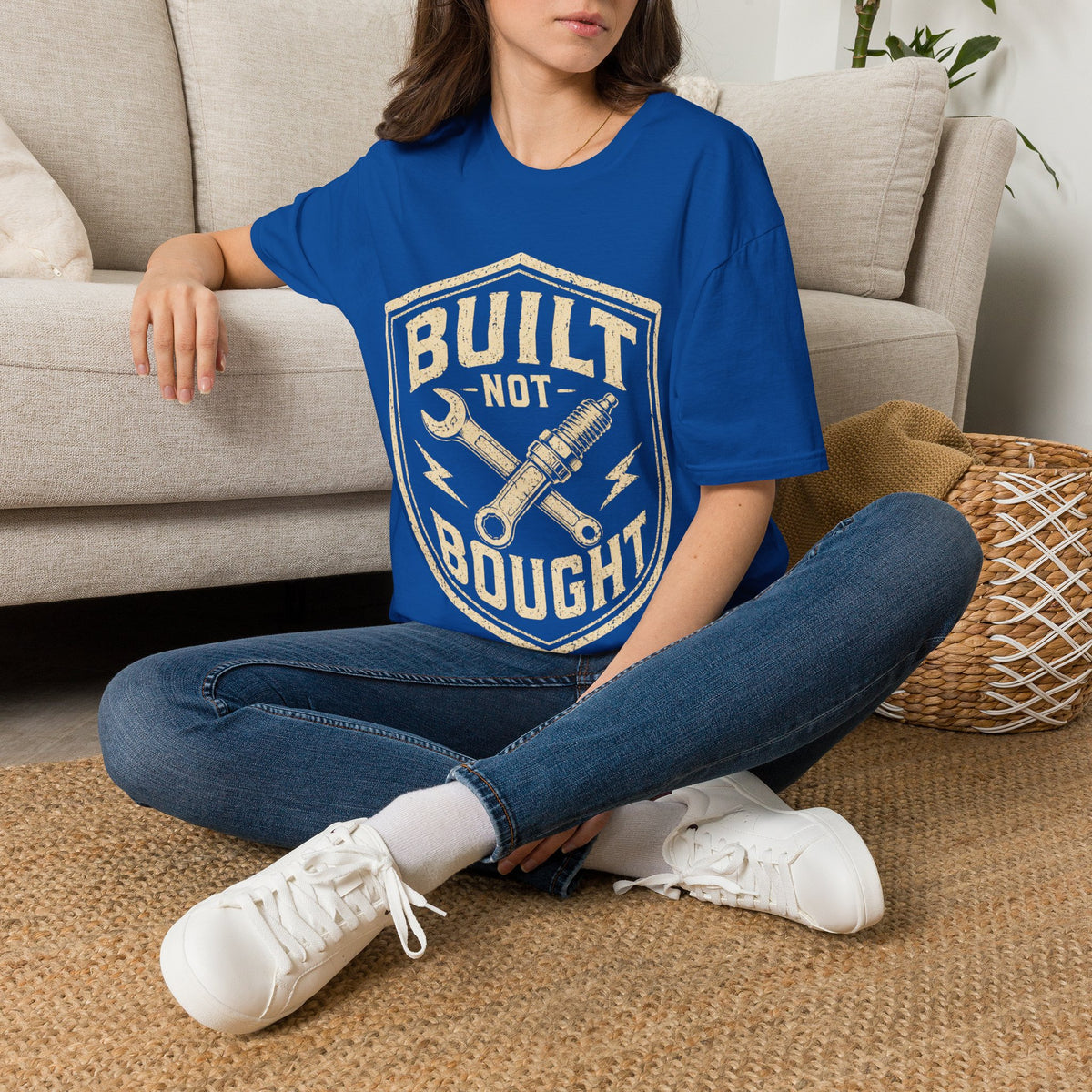 Built Not Bought T-Shirt — Vintage Mechanic Auto Repair Tee