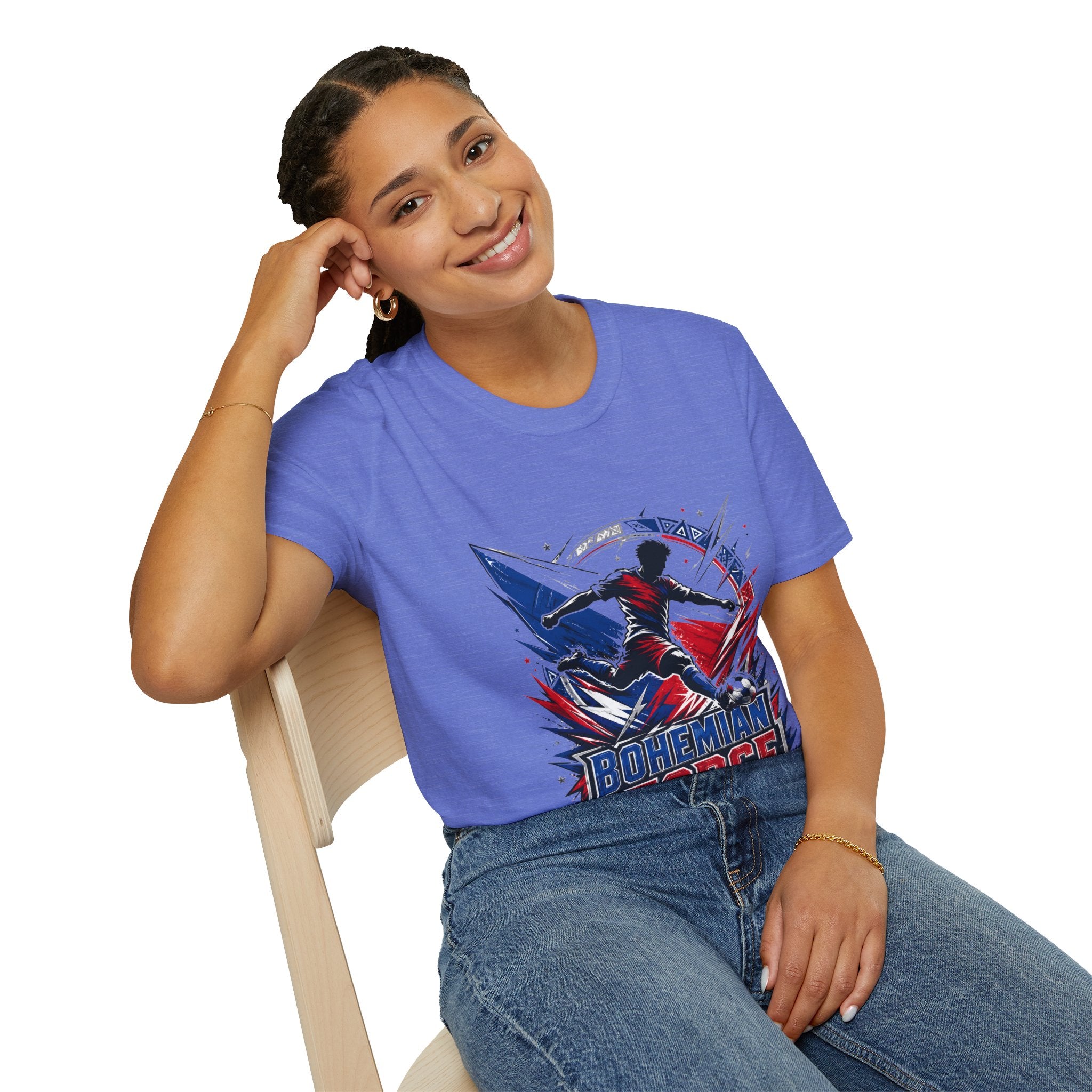 Czechia Bohemian Force Graphic T‑Shirt — Energetic Soccer Player Silhouette