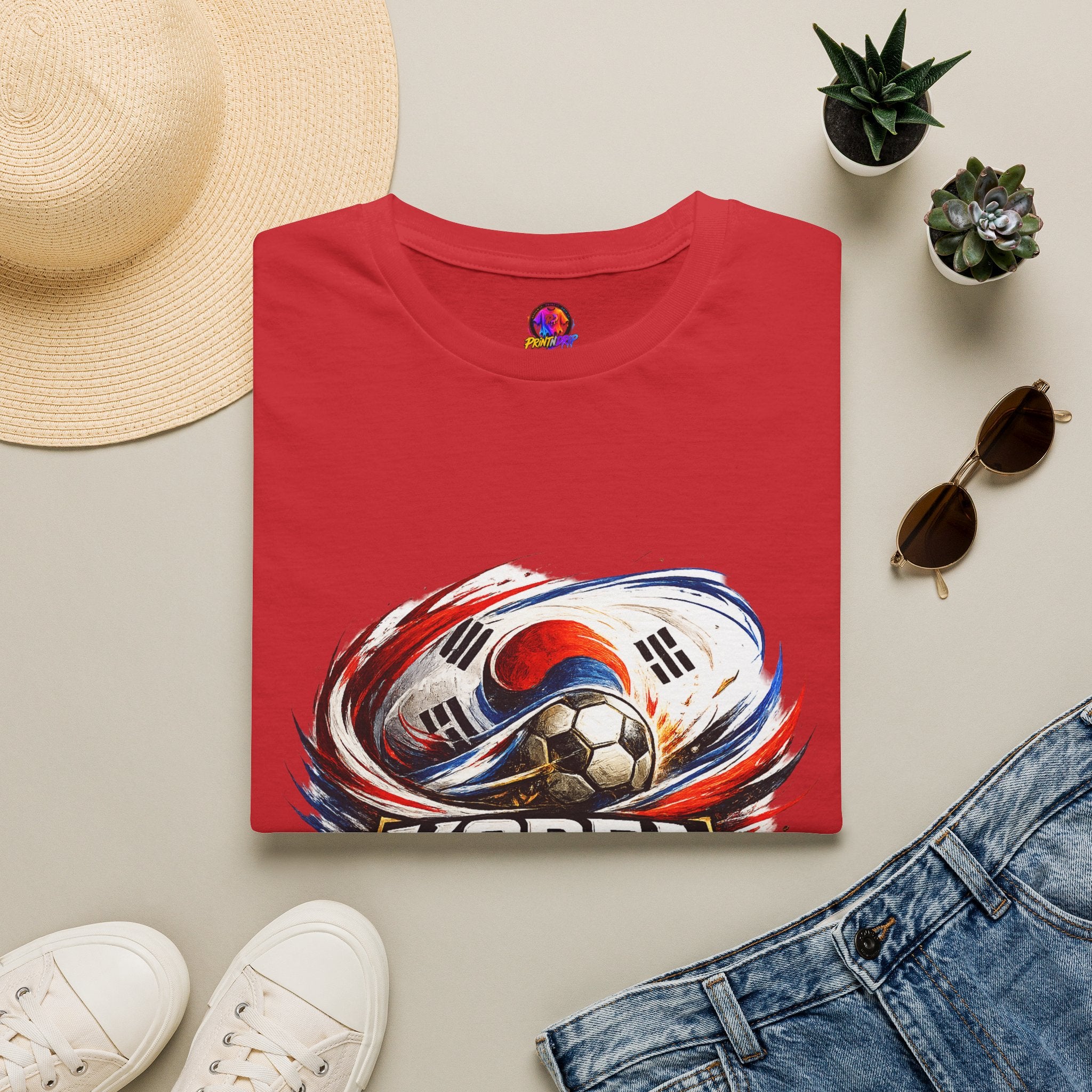 Korea Soccer T‑Shirt — Korea Football Crest Tee