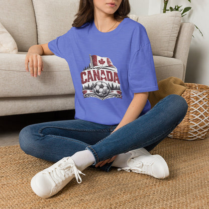 Canada Soccer T-Shirt – Vintage Maple Leaf Flag & Crest
