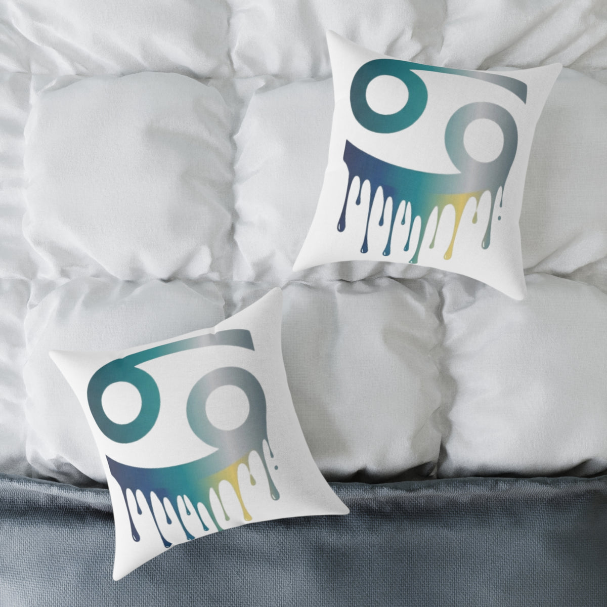 Cancer Zodiac Drip Pillow — Astrological Sign Home Decor