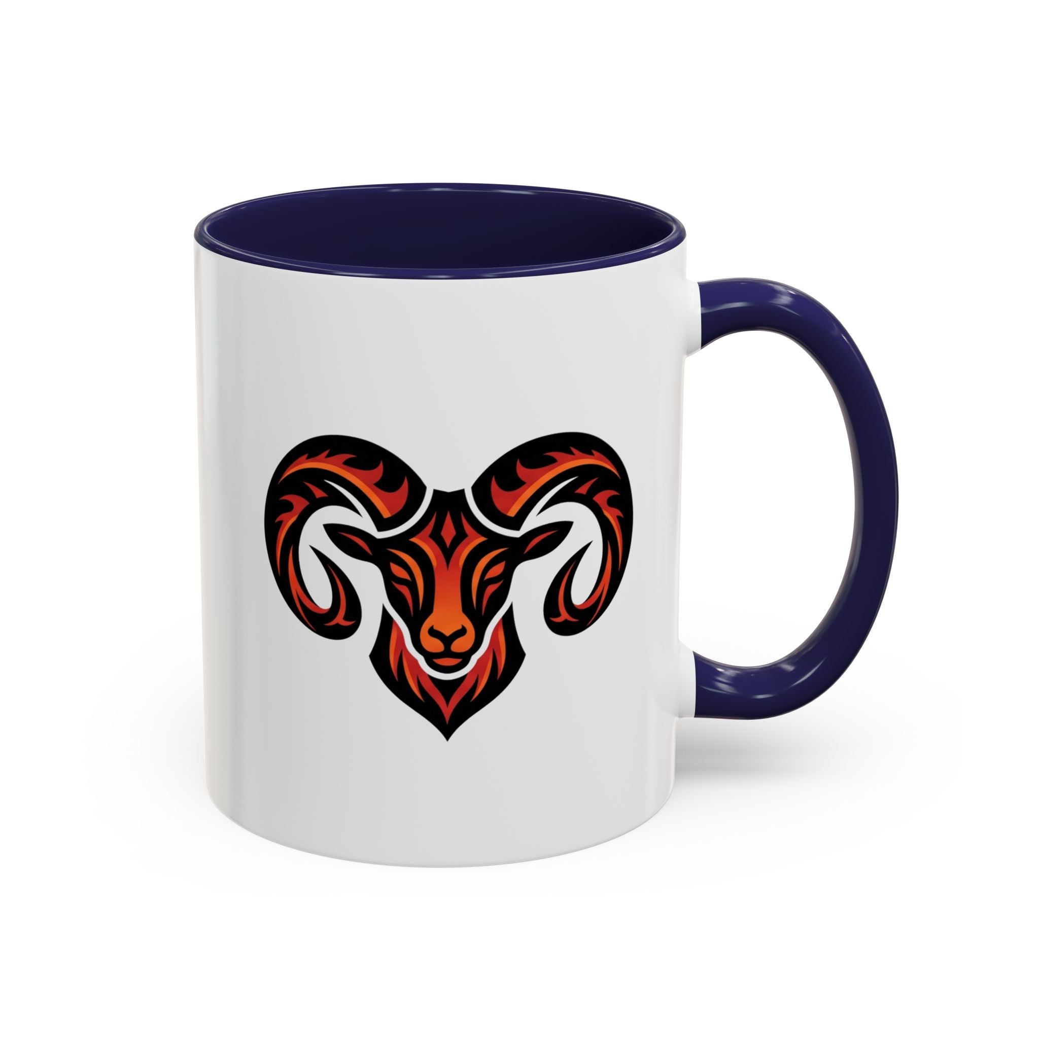 Ram Head Coffee Mug — Bold Tribal Goat Design Accent Mug
