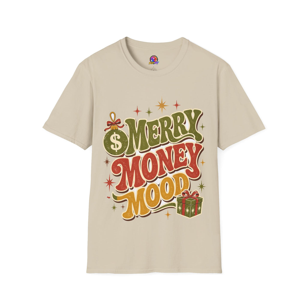 Merry Money Mood T‑Shirt — Retro Holiday Graphic Tee