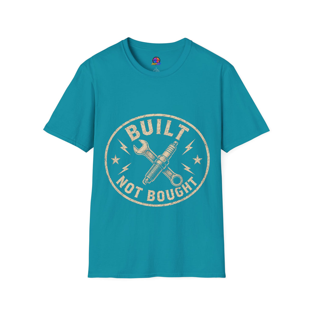 T-Shirt — "Built Not Bought" Vintage Mechanic Graphic