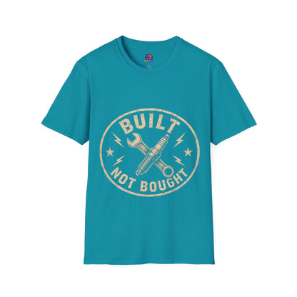 T-Shirt — "Built Not Bought" Vintage Mechanic Graphic