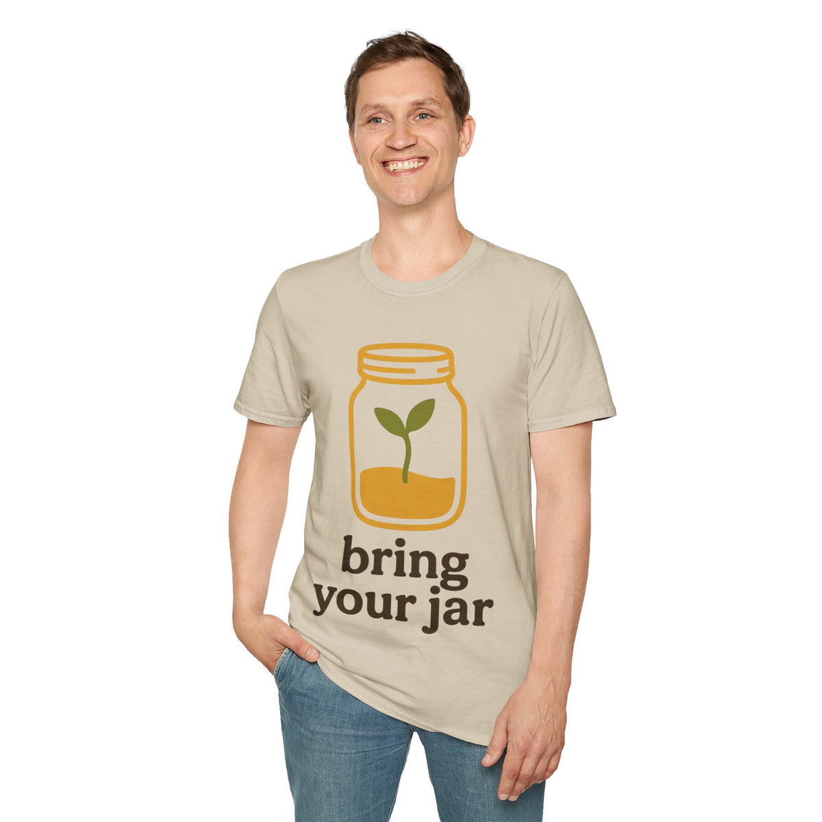 "Bring Your Jar" Zero Waste Eco Friendly Tee - Minimalist Sustainable Mason Jar White T-Shirt - Trending Now - September 2026