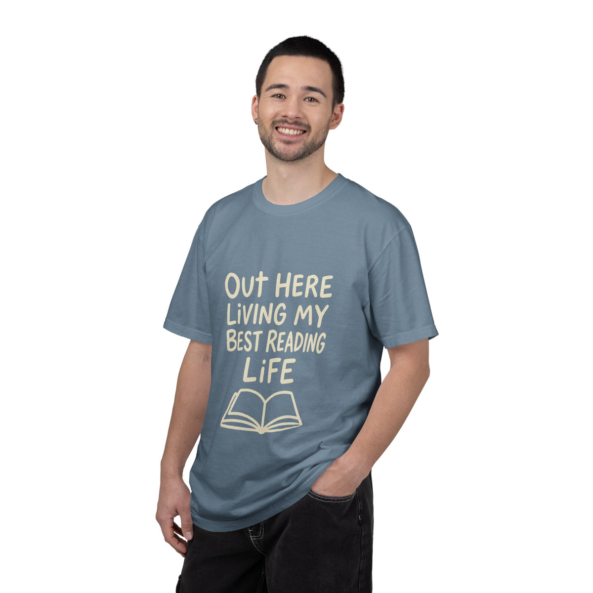 Reading Life T-Shirt — "Out Here Living My Best Reading Life" Book Lover Tee - Trending Now - October 2026