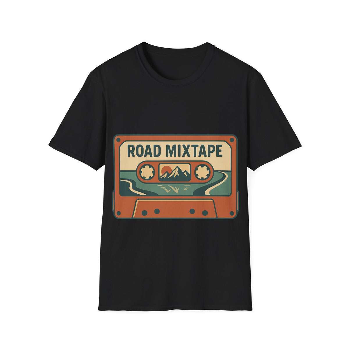 "Road Mixtape" Retro Cassette Tape Graphic Tee - Vintage 90s Music White T-Shirt - Trending Now - September 2026