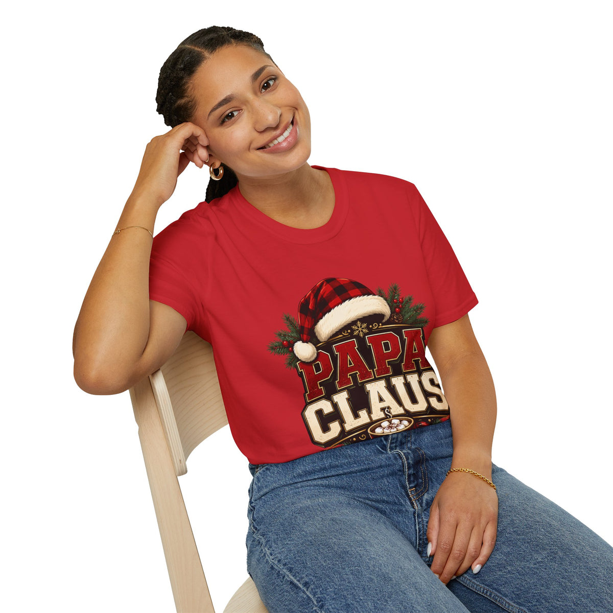Papa Claus T-Shirt — Festive Holiday Dad Christmas Tee