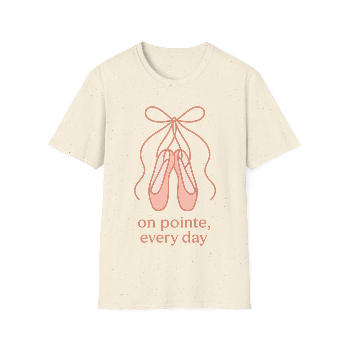 "On Pointe Every Day" Ballet Pointe Shoes Tee - Cute Coquette Balletcore Aesthetic White T-Shirt - Trending Now - September 2026