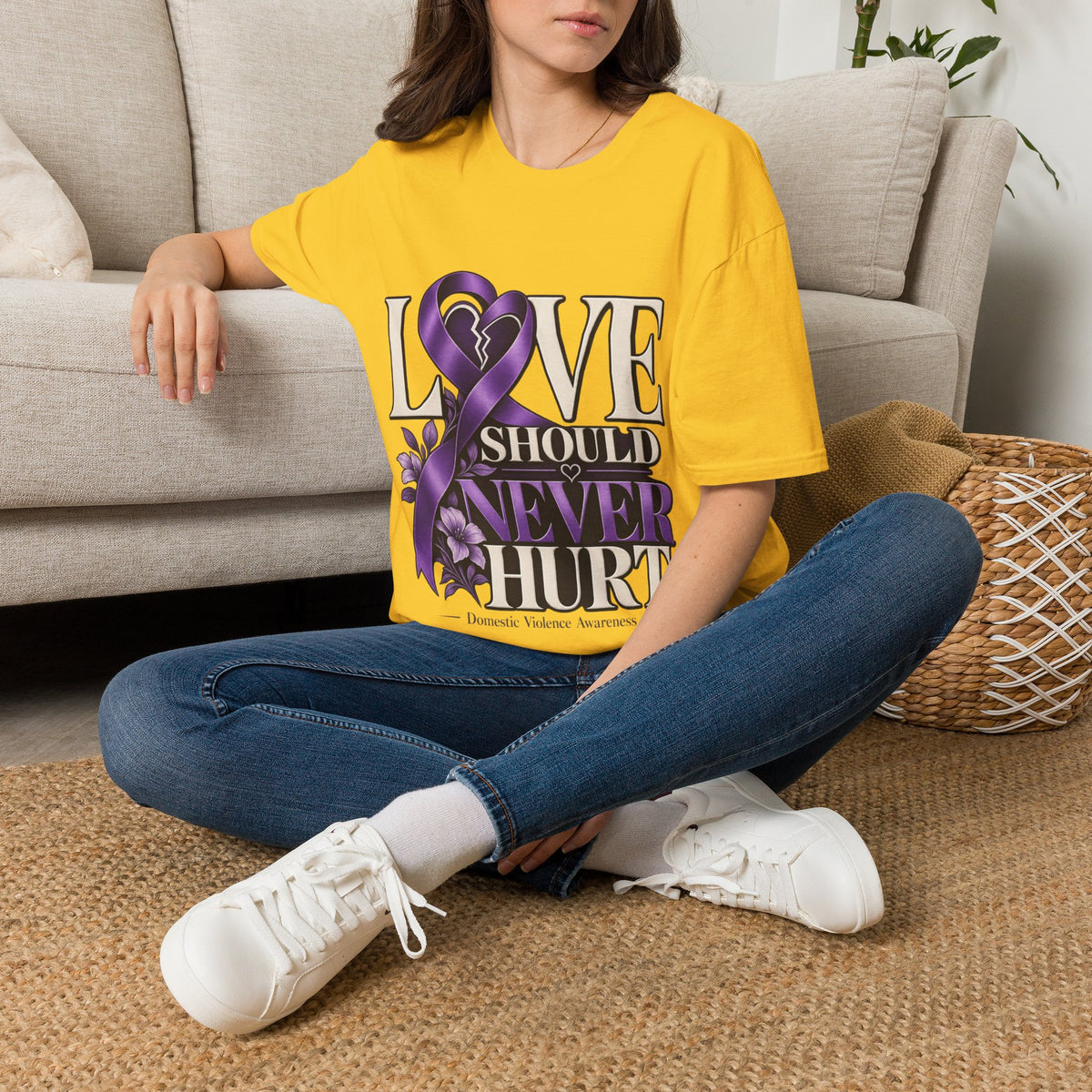 Love Should Never Hurt Domestic Violence Awareness T-Shirt